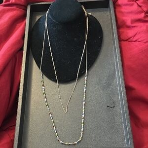 ELEGANT MULTICOLOR COLORED BEADED NECKLACE